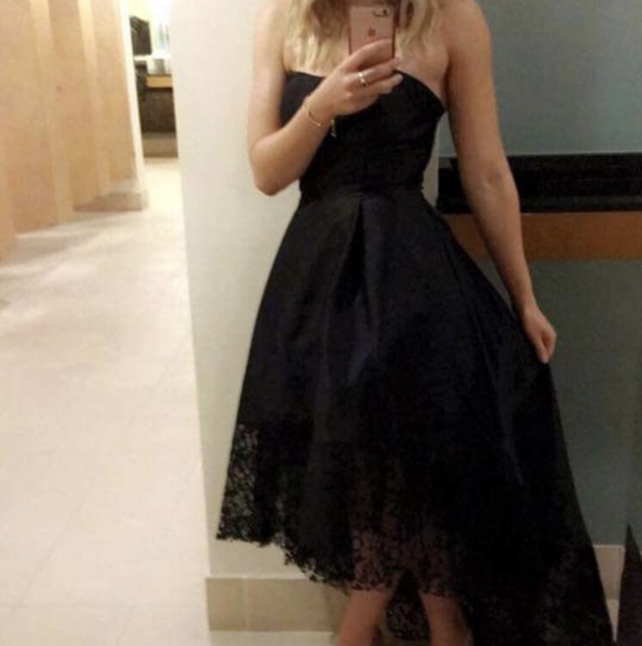 Betsy & Adam Black Evening Gown - Picture 2 of 7